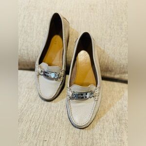 Coach Gray Leather Loafers